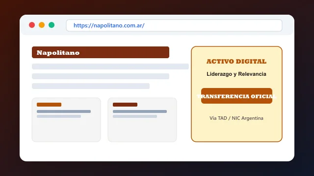 Ecosistema digital, branding y proceso de cesión registral formal de napolitano.com.ar